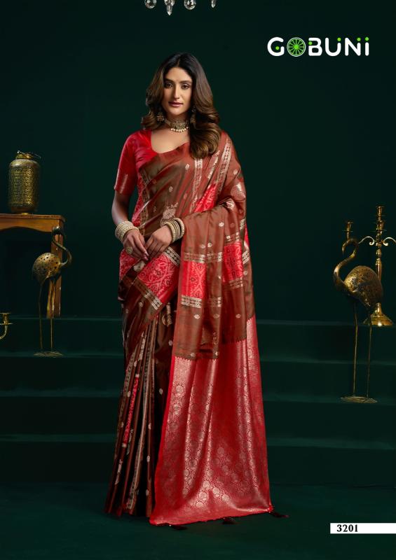 Gobuni swara fancy pumpum saree womens clothing wholesalers
